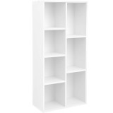 VASAGLE Biblioteca cu 7 compartimente deschise, MDF, 50x24x106cm, alb Household NewTrend