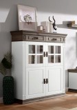 Bufet Vinales 112 &times; 39 &times; 130 cm &ndash; stil rustic, 4 uși, 2 sertare, lemn masiv de pin