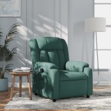 vidaXL Fotoliu rabatabil, verde &icirc;nchis, material textil