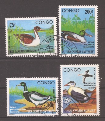 Congo 1991 - Rațe sălbatice, Stampilate foto