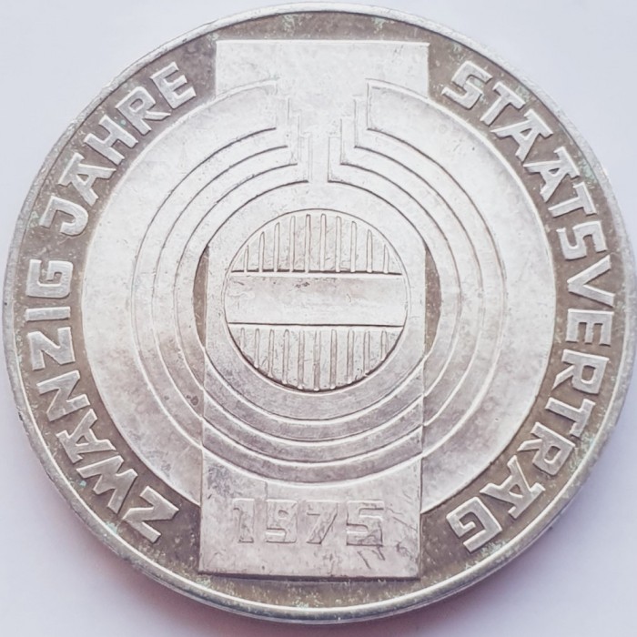 451 Austria 100 Schilling 1975 State Treaty Staatsvertrag km 2924 argint