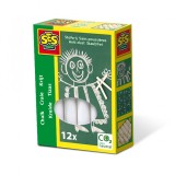 Creta alba pentru tabla si asfalt,12 bucati set, SES Creative