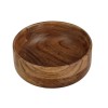 Bol rotund din lemn de culoare naturala inchisa, 15 x 6 cm, 625 ml