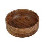 Bol rotund din lemn de culoare naturala inchisa, 15 x 6 cm, 625 ml