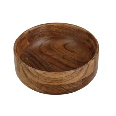 Bol rotund din lemn de culoare naturala inchisa, 15 x 6 cm, 625 ml