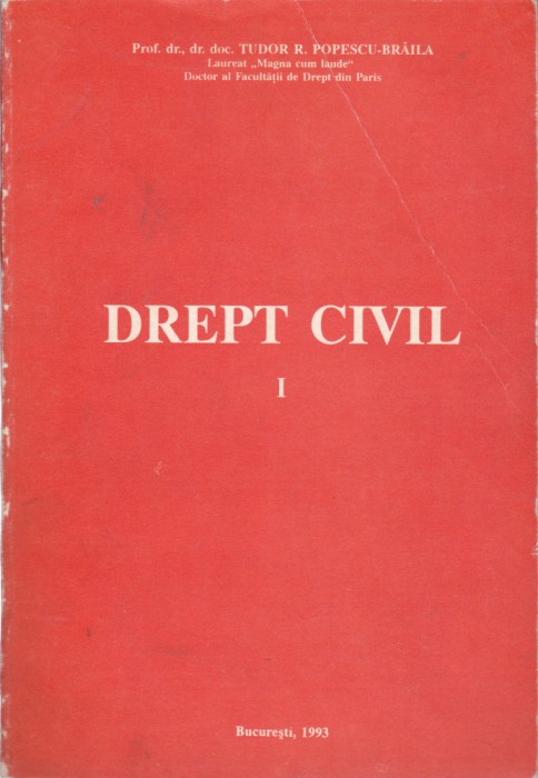 AS - TUDOR R. POPESCU BRAILA - DREPT CIVIL I
