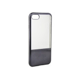 Husa APPLE iPhone 5\5S\SE - Electroplate Half (Negru), iPhone 5/5S/SE, Plastic, Carcasa