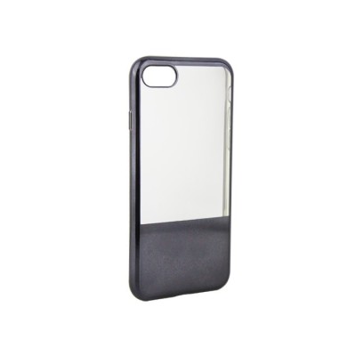 Husa APPLE iPhone 5\5S\SE - Electroplate Half (Negru) foto