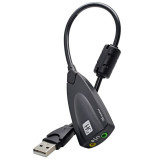 Adaptor Audio Techstar&reg; 5HV2, USB 2.0, 2 x Jack Audio 3.5mm, Microfon, LineOut, Virtual Surround