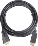 CABLU video GEMBIRD, adaptor DisplayPort (T) la DVI-D DL (T), 1m, rezolutie maxima Full HD (1920 x 1080) la 60Hz, negru, &quot;CC-DPM-DVIM-1M&quot; (timbru verd