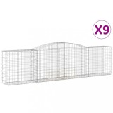 Cumpara ieftin Cosuri gabion arcuite 9 buc, 400x50x100/120 cm fier galvanizat
