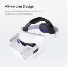 Cumpara ieftin Curea reglabila pentru Oculus Quest 2 Kiwi, plastic/spuma cu memorie, alb/negru