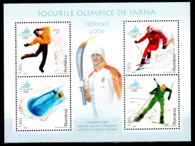 Romania 2006, LP 1709, Jocurile Olimpice Torino, bloc, MNH! foto