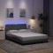 vidaXL Cadru de pat cu LED fără saltea Gri deschis 140x200 cm Material 3310671