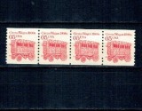 SUA 1990 - Uzual 5c, vagon de circ, ștraif de 4 neuzat, din roll