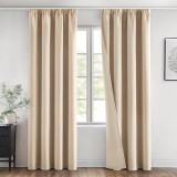 Cumpara ieftin Set 2 Bucati Draperie, Tip Blackout, 245X140 Cm, Bej - CN