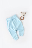 Cumpara ieftin Pantaloni Bebe Unisex din bumbac organic Bleu BabyCosy (Marime: 6-9 luni)