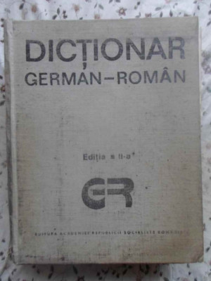 DICTIONAR GERMAN-ROMAN EDITIA A II-A (140.000 DE CUVINTE)-COORDONARE SI REVIZIE MIHAI ISBASESCU SI M. ILIESCU foto