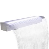 Gossi fantana piscina dreptunghiulara led-uri 90 cm otel inoxidabil