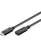 Cablu prelungitor USB-C 3.2 Generation 2 tata-mama 1m negru compatibil si pt. Thunderbolt 3 Goobay 61038