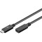 Cablu prelungitor USB-C 3.2 Generation 2 tata-mama 1m negru compatibil si pt. Thunderbolt 3 Goobay 61038