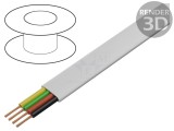 Cablu telecomunicații Goobay 4x30AWG litat alb 100m 50268 -20&divide;50&deg;C