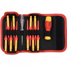 Set 12 surubelnite VDE, Yato YT-28290, 1000 V, cu maner interschimbabil