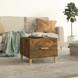 vidaXL Măsuță de cafea, stejar fumuriu, 50x50x40 cm, lemn compozit