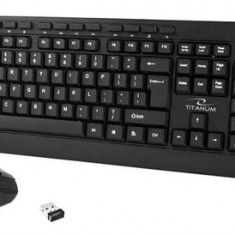 Kit Tastatura si Mouse Wireless Esperanza TITANUM TK109 AKRON (Negru)