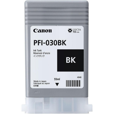 Cartus cerneala Canon PFI-030BK, Black, capacitate 55ml, pentru Canon foto