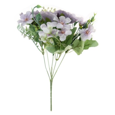 Buchet flori artificiale BH815, mov, 30 cm foto