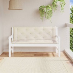 vidaXL Perne bancă de grădină 2 buc., alb crem, țesătură oxford 361699