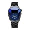 Ceas barbatesc luxury MBrands quartz, bratara inox, desing futurist - Negru