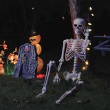 vidaXL Schelet de Halloween Manual Ajustabil 2 pcs Alb 85 cm PVC