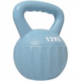SPORTNOW Kettlebell 12 kg, ganteră cu m&acirc;ner antiderapant, kettlebell pentru musculație, antrenament, pentru sală, albastru | Aosom Romania