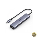 Hub USB-C UGREEN CM473 4 x USB-A 3.0 0.20m Gri