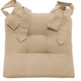 Perna Home pentru scaun cu panglica Homelevel, 42 x 46 cm, Bej, Poliester / Bumbac, 55197.11