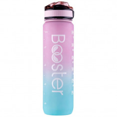 Sticla de apa Booster din Tritan, BPA Free, gradata pentru activitati sportive, capacitate 32oz / 1000ml, f Roz-Albastru