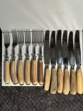 SET TACAMURI Friptura - Maner CORN - ANTON WINGEN JR - 6 FURCULITE + 6 CUTITE !