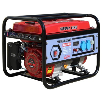 Generator de curent monofazat Media Line MLG 2500 2, 2.2 kVA, AVR, benzina foto