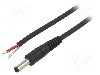 Cablu alimentare DC, cabluri, DC 4,8/1,7 mufa, negru, 0,5m, WEST POL - P48-TT-C100-050BK