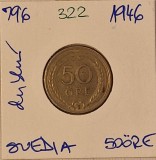 322 Sweden Suedia 50 Ore 1946, KM#796