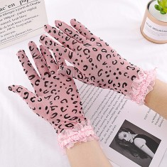 GL62-5 Manusi chic cu imprimeu animal print si dantela