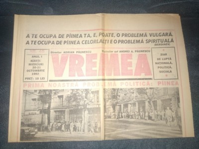 ZIARUL VREMEA 20 21 OCTOMBRIE 1992 foto