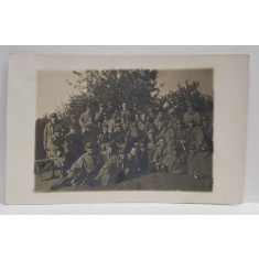 GRUP DE OFITERI DIN DIVIZIA I -A LA SCOALA DE TRAGERE DIN SF. GHEORGHE , FOTOGRAFIE TIP CARTE POSTALA , 1928