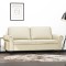 vidaXL Canapea cu 2 locuri, crem, 140 cm, piele ecologică 359505