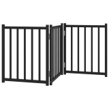 Cumpara ieftin Poarta pentru caini pliabila 3 panouri negru, 150 cm, lemn brad