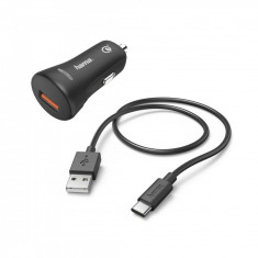 Incarcator Auto Hama USB Type C QC 3.0 3A Negru 42506681