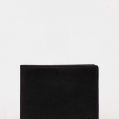 HUGO portofel de piele bărbați, culoarea negru 50511317