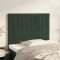 vidaXL Tăblii de pat, 2 buc, verde &icirc;nchis, 100x5x78/88 cm, catifea 3116615